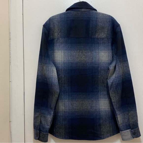 NWOT Reiss Idaho Plaid Over Shirt Size XL (Color Blue Multi). - Picture 6 of 10